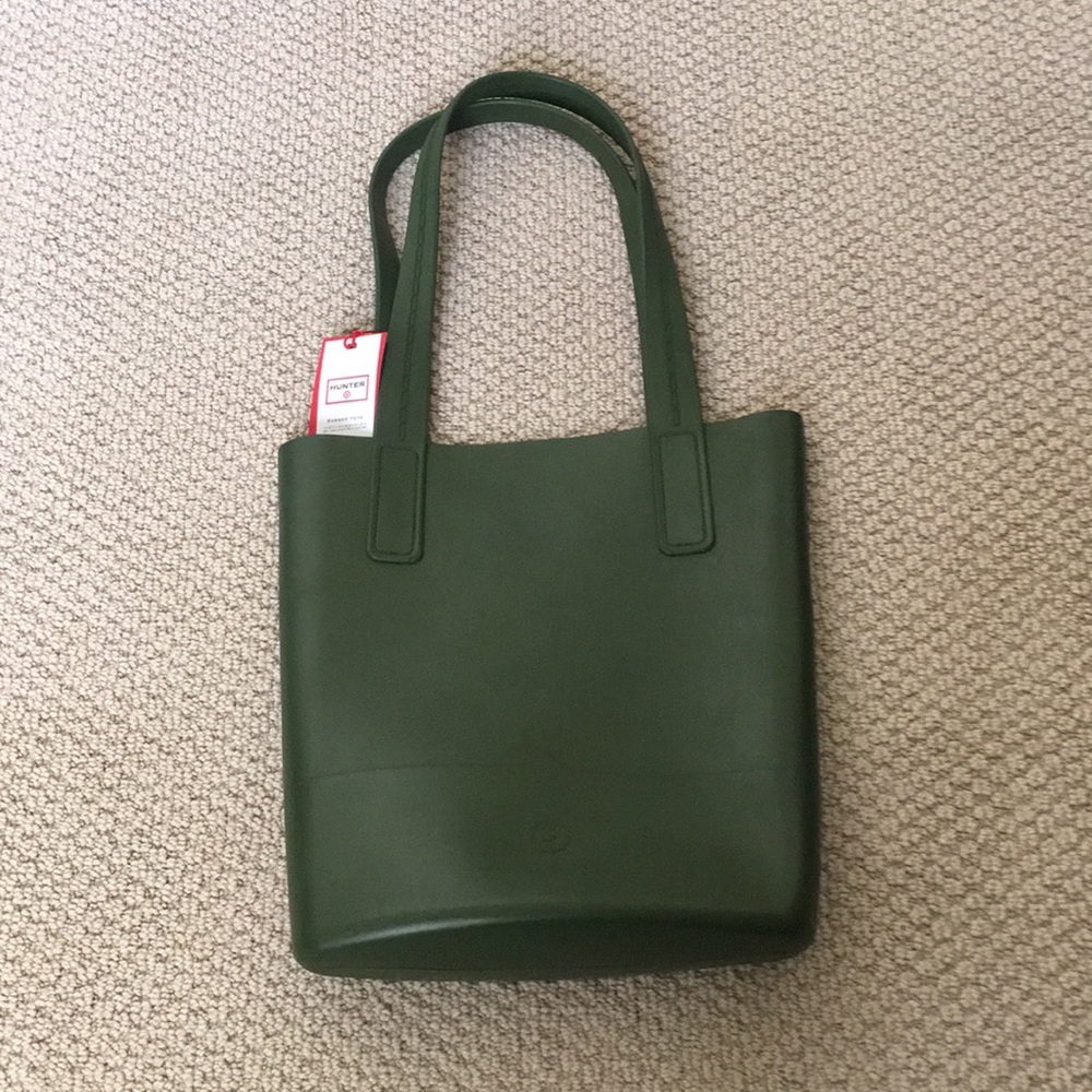 HUNTER for Target Rubber Tote Bag in Olive NWT - Picture 2 of 4